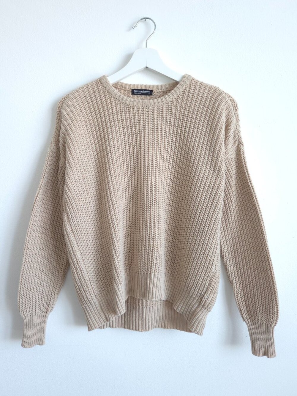 American Apparel Beige Fisherman Sweater